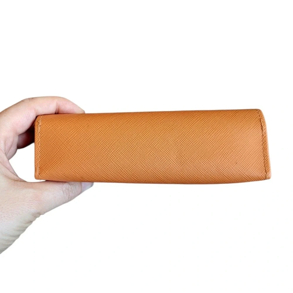 TORY BURCH Orange Slim Eyeglass Sunglass Snap Hard Case One Size